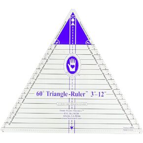 Michell Marketing Ruler Triangle 60 Degree 12", Clear in Kuwait
