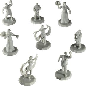 Monster Townsfolk Mini Fantasy Figures - 8pc Pub Workers Non Player Character NPC Miniatures- 1" Hex-Sized Compatible with DND Dungeons and Dragons in Kuwait