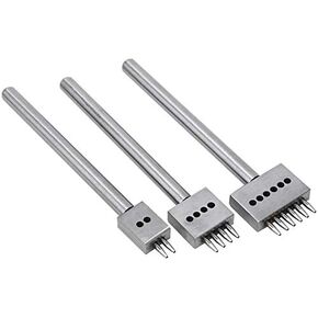 الفولاذ المقاوم للصدأ 6 مم 2/4/6 شق الصف ثقب لكمة DIY الماس الرباط خياطة الأزاميل مجموعة الجلود الحرفية مجموعات الجلود الصف ثقب أداة لكمة in Kuwait