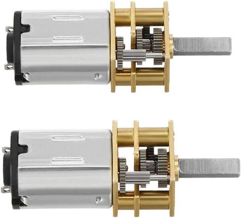 2 قطعة من محركات كيو إم سيلر بتيار مستمر 12 فولت 1000 دورة في الدقيقة مع علبة تروس كهربائية بالكامل 0.18 أمبير مع محطين لألعاب التحكم عن بعد in Kuwait