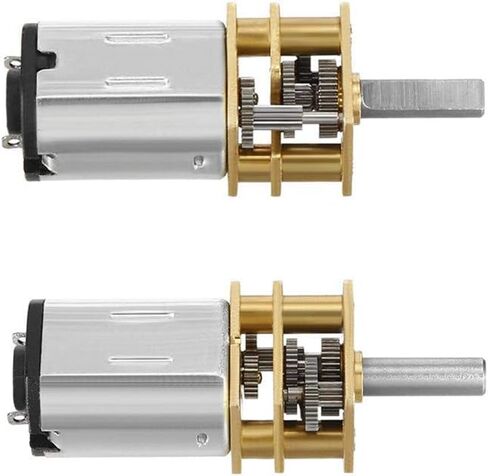 2 قطعة من محركات كيو إم سيلر بتيار مستمر 12 فولت 1000 دورة في الدقيقة مع علبة تروس كهربائية بالكامل 0.18 أمبير مع محطين لألعاب التحكم عن بعد in Kuwait