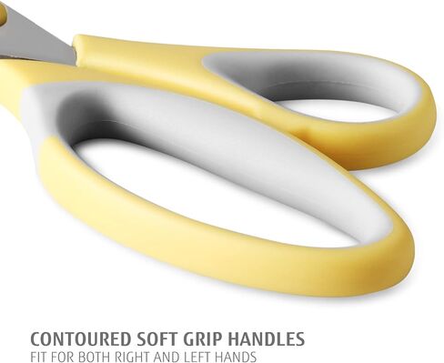 هيسايف مجموعة مقصات متعددة الاغراض مقاس 8 انش مكونة من 3 قطع، مقصات حادة ومتينة بمقابض ناعمة للمكتب والمدرسة والمنزل والحرف الفنية ومستلزمات الحرف اليدوية in Kuwait