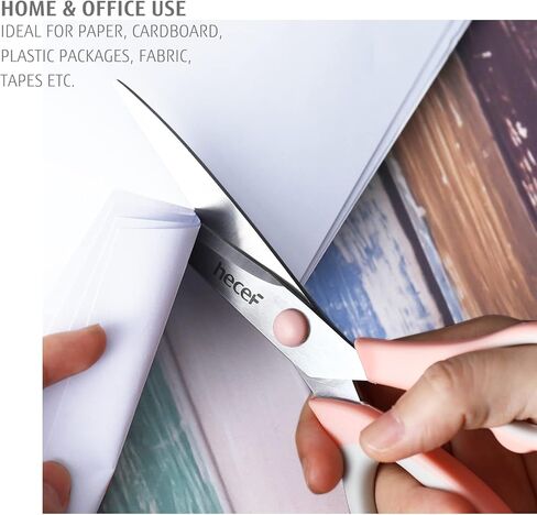 هيسايف مجموعة مقصات متعددة الاغراض مقاس 8 انش مكونة من 3 قطع، مقصات حادة ومتينة بمقابض ناعمة للمكتب والمدرسة والمنزل والحرف الفنية ومستلزمات الحرف اليدوية in Kuwait