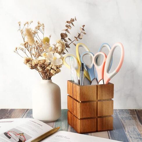 هيسايف مجموعة مقصات متعددة الاغراض مقاس 8 انش مكونة من 3 قطع، مقصات حادة ومتينة بمقابض ناعمة للمكتب والمدرسة والمنزل والحرف الفنية ومستلزمات الحرف اليدوية in Kuwait