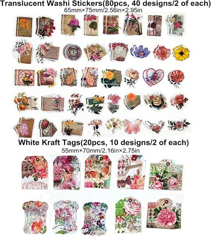 200PCS Vintage Scrapbooking Supplies Pack, Aesthetic Scrapbook Sticker Paper Art Journaling Kit for Junk Journals,Planner,Cottagecore Decor Gifts (Pink Retro Collection) in Kuwait