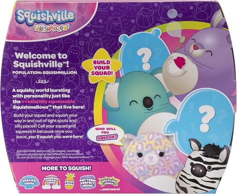 Squishville Mystery Mini-Squishmallows Plush - Wildlife Squad - Six 2-Inch Characters - Includes Michaela and Kiki Plus Four Mystery Figures - Irresistibly Soft, Colorful Plush in Kuwait