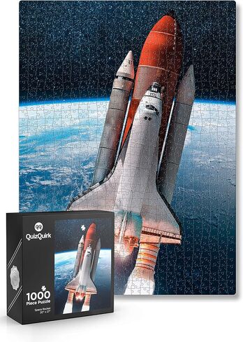 500/1000 Piece Puzzles for Adults, 2 Pack QuizQuirk Rocket & Astronaut in Space Jigsaw Puzzles (Puzzle Savers Included) in Saudi Arabia