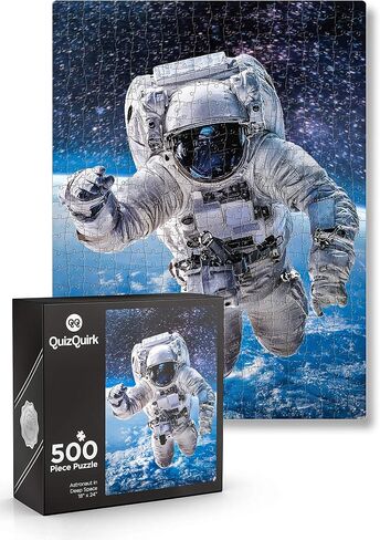 500/1000 Piece Puzzles for Adults, 2 Pack QuizQuirk Rocket & Astronaut in Space Jigsaw Puzzles (Puzzle Savers Included) in Saudi Arabia
