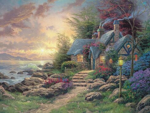 Ceaco - Thomas Kinkade - Seaside Hideaway - Glitter - 750 Piece Jigsaw Puzzle in Saudi Arabia