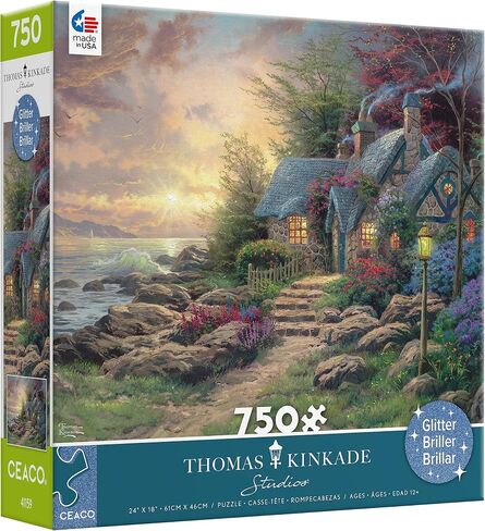 Ceaco - Thomas Kinkade - Seaside Hideaway - Glitter - 750 Piece Jigsaw Puzzle in Saudi Arabia