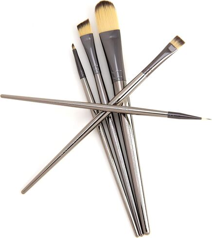 Royal & Langnickel Zen 5pc Standard Handle Brush Set, Includes - Wash, Oval Wash, Angular, Liner & Chisel Blender Brushes in Saudi Arabia