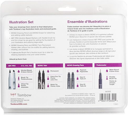 Tombow Illustration Set, Black Gray 9 Count in Saudi Arabia