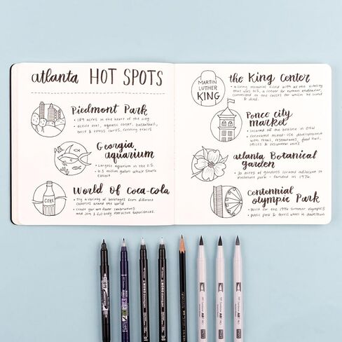 Tombow Illustration Set, Black Gray 9 Count in Saudi Arabia