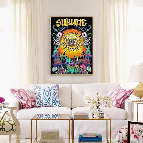 Peeua Sun Diamond مجموعات الطلاء للبالغين، فن الماس 5D DIY حفر كامل عبر غرزة التطريز، صناعة الفسيفساء، ديكور المنزل، 15.8 × 11.8 بوصة in Kuwait