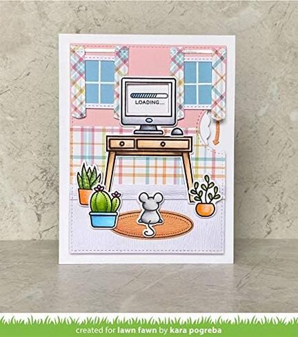 Lawn Fawn Virtual Friends 4"x6" Clear Stamp Set and Coordinating Dies, Bundle of 2 Items (LF2504, LF2505) in Saudi Arabia
