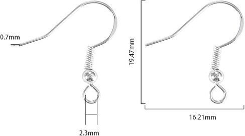 80 قطعة من الأقراط السلكية بخطافات من الفضة الاسترليني عيار 925 40 زوج من الزينة السلكية المزودة بحلقة مقلدة فرنسية وموصل خطاطيف متدلية من أجل صناعة المجوهرات DIY in Kuwait