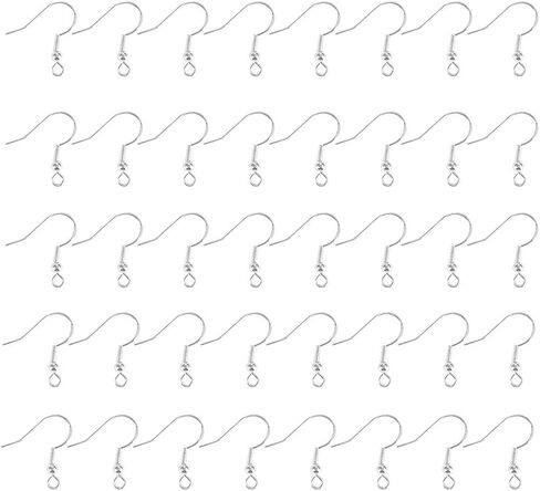 80 قطعة من الأقراط السلكية بخطافات من الفضة الاسترليني عيار 925 40 زوج من الزينة السلكية المزودة بحلقة مقلدة فرنسية وموصل خطاطيف متدلية من أجل صناعة المجوهرات DIY in Kuwait