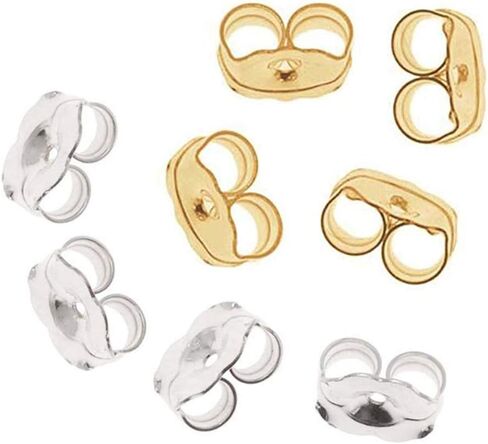Cutedoumiao 14K Gold/Silver Earring Backs Replacement Earring Backs ( 8 Pieces ) in Saudi Arabia