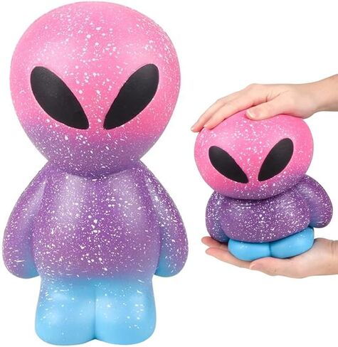 ArtCreativity Jumbo Squish Galaxy Alien، قطعة واحدة، لعبة ضغط معطرة للأطفال مع رغوة بطيئة الارتفاع، لعبة تخفيف التوتر للأطفال والكبار، ديكور فريد لحفلات الفضاء الخارجي، 10.25 بوصة in Saudi Arabia