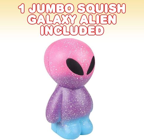 ArtCreativity Jumbo Squish Galaxy Alien، قطعة واحدة، لعبة ضغط معطرة للأطفال مع رغوة بطيئة الارتفاع، لعبة تخفيف التوتر للأطفال والكبار، ديكور فريد لحفلات الفضاء الخارجي، 10.25 بوصة in Saudi Arabia