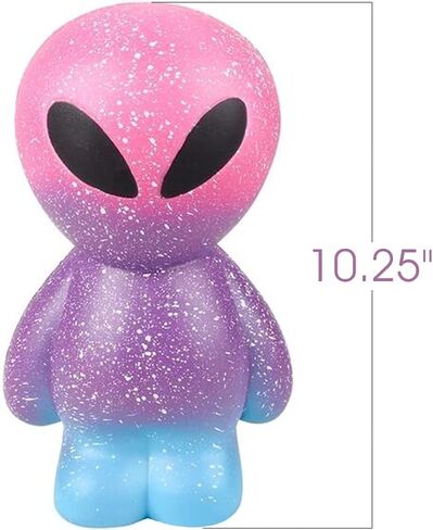 ArtCreativity Jumbo Squish Galaxy Alien، قطعة واحدة، لعبة ضغط معطرة للأطفال مع رغوة بطيئة الارتفاع، لعبة تخفيف التوتر للأطفال والكبار، ديكور فريد لحفلات الفضاء الخارجي، 10.25 بوصة in Saudi Arabia
