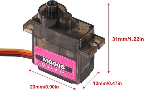 6 قطع MG90S محرك سيرفو مايكرو 9G لطائرات الهليكوبتر والطائرة والقارب والروبوت الذكي للتحكم في السيارة in Saudi Arabia