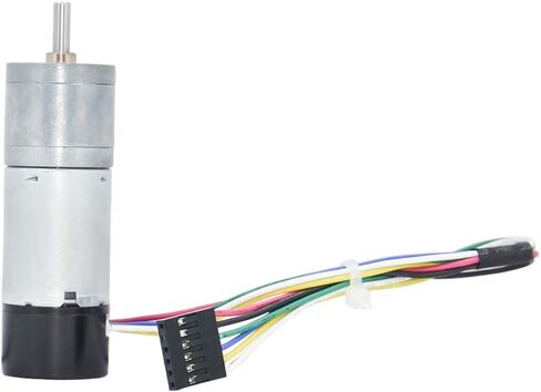 (300 لفة في الدقيقة، 12 فولت) - محرك تروس معدني تيار مستمر 12 فولت 300 دورة في الدقيقة مع تشفير استشعار قاعة 48 CPR للتحكم الآلي من أردوينو in Kuwait