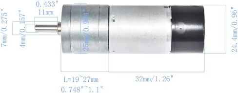 (300 لفة في الدقيقة، 12 فولت) - محرك تروس معدني تيار مستمر 12 فولت 300 دورة في الدقيقة مع تشفير استشعار قاعة 48 CPR للتحكم الآلي من أردوينو in Kuwait