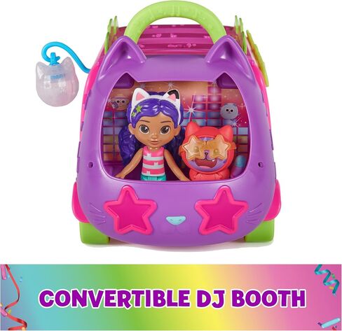 Gabby's Dollhouse Celebration Party Bus Playset with Gabby & DJ Catnip Toy Figures and Dollhouse Accessories, Kids Toys for Ages 3 and Up in Kuwait
