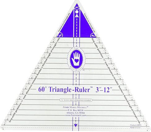 Michell Marketing Ruler Triangle 60 Degree 12", Clear in Kuwait