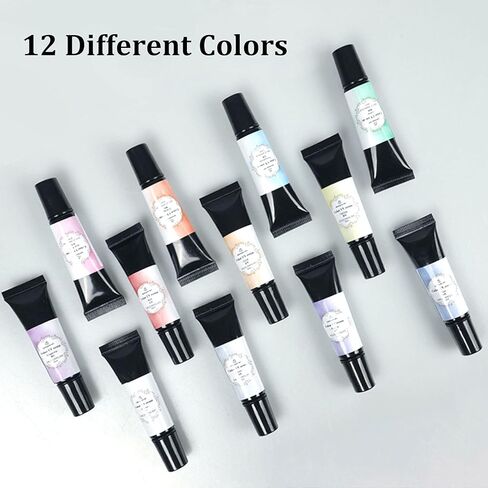QIAO QIAO DIY Easy to Squeeze 12 Colors UV Jewelry Resin Colored UV Resin for Making Jewelry Earrings Rings Keychains Small Crafts Colored UV Glue 10ml Each Color UV Resin in Kuwait