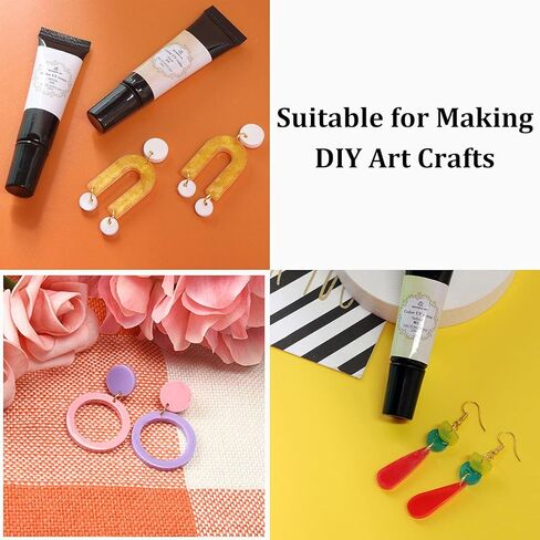 QIAO QIAO DIY Easy to Squeeze 12 Colors UV Jewelry Resin Colored UV Resin for Making Jewelry Earrings Rings Keychains Small Crafts Colored UV Glue 10ml Each Color UV Resin in Kuwait