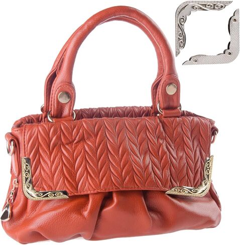 6 قطع من حامي زوايا الحقيبة، واقيات الحواف، أجهزة المحفظة لصنع الحقائب، حقيبة يد مستطيلة، تزيين بإبزيم مزخرف، حقائب يد بمشبك زاوية، سبائك الزنك 1.85 بوصة in Kuwait