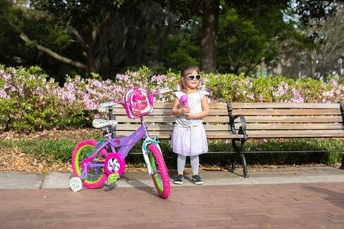 دراجة Dynacraft Trolls Girls BMX للشارع/الترابية مع فرامل يدوية مقاس 16 بوصة، أرجواني/وردي/أخضر " in Kuwait