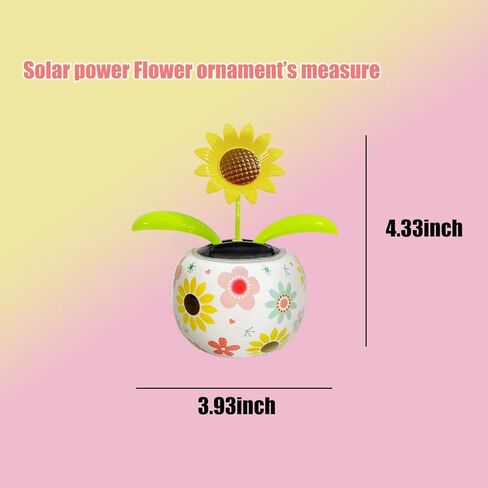 لعبة زهور راقصة تعمل بالطاقة الشمسية، رؤوس فقاعات تعمل بالطاقة الشمسية للوحة عدادات السيارة، لعبة راس هزاز لتزيين السيارة والنوافذ وتابلوه السيارة، اكسسوارات السيارة - لا تحتاج الى بطارية in Kuwait