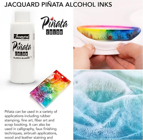 Pinata Sapphire Blue Alcohol Ink 4-Ounce, Pixiss 20ml Needle Tip Applicator Bottle and Funnel, Bundle for Yupo and Resin in Saudi Arabia