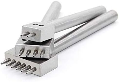 الفولاذ المقاوم للصدأ 6 مم 2/4/6 شق الصف ثقب لكمة DIY الماس الرباط خياطة الأزاميل مجموعة الجلود الحرفية مجموعات الجلود الصف ثقب أداة لكمة in Kuwait