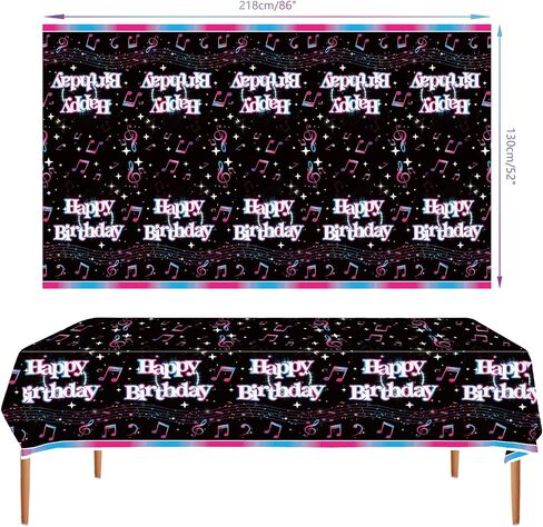 Obussgar 4 Pieces Music Party Decorations, Musical Birthday Party Tablecloths Supplies, Music Theme Rectangular Plastic Table Covers for Music Theme Birthday Party Decorations, 54 x 108 Inch in Saudi Arabia