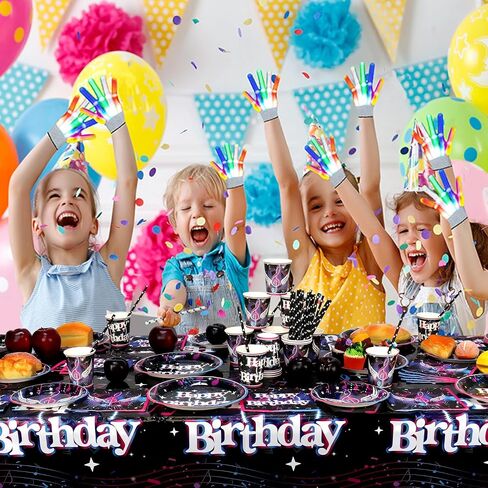 Obussgar 4 Pieces Music Party Decorations, Musical Birthday Party Tablecloths Supplies, Music Theme Rectangular Plastic Table Covers for Music Theme Birthday Party Decorations, 54 x 108 Inch in Saudi Arabia
