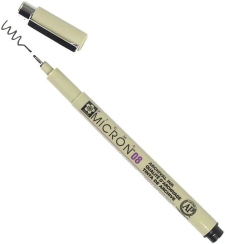 Sakura 30881 Pigma Micron Blister Card 08 Ink Pen, 0.50-mm, Black in Saudi Arabia