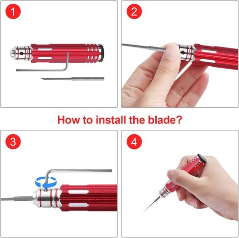 7 In 1 Prime Model Scriber with 7 Blades Gundam Resin Carved Scribe Line Cutting Tool Chisel (0.1/0.2/0.4/0.6/0.8/1.0/2.0mm) Black in Saudi Arabia
