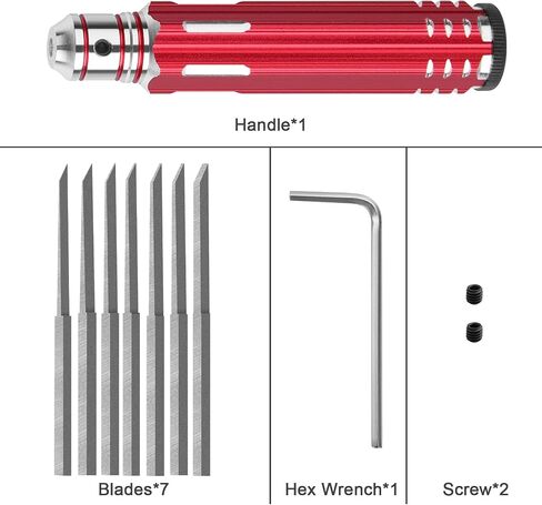 7 In 1 Prime Model Scriber with 7 Blades Gundam Resin Carved Scribe Line Cutting Tool Chisel (0.1/0.2/0.4/0.6/0.8/1.0/2.0mm) Black in Saudi Arabia