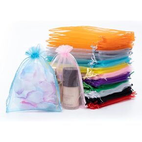 60 قطعة من حقائب هدايا الأورجانزا مقاس 4 × 6 بوصة من DoGeek وحقائب المجوهرات وحقائب الرباط الشفافة وحقائب هدايا الأورجانزا الشبكية لحفلات الزفاف وأعياد الميلاد والأعمال التجارية الصغيرة (أبيض، 4 × 6) in Kuwait