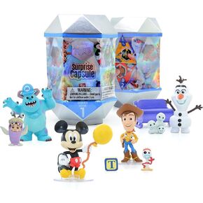 YuMe Disney 100 Series Mystery Capsule Blind Box with Surprise Characters Figurines Toys 2 Pack