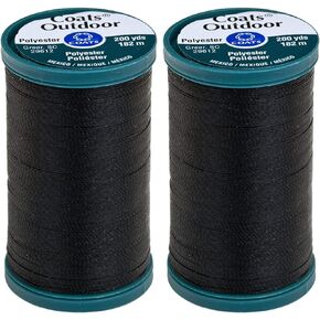 Coats Outdoor Living Thread - Packs and Bundles - 200-Yard per spools Each (2-Pack BW)
