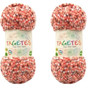 (2 × 75 جرام 198 ياردة) غزل تاجيتس المخملي من شانيل متعدد الألوان (نمط ملون) (100 جرام 132 ياردة + 50 جرام 66 ياردة) غزل بطانية الأطفال، غزل الأميجورومي، خيوط الكروشيه والحياكة فائقة النعومة in Kuwait