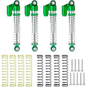 SWX RC الصدمات 43 مم ممتص الصدمات قابل للتعديل لسيارة 1/24 RC الزاحفة المحورية SCX24 AXI90081 Deadbolt AXI00001 AXI00002 ترقيات (أخضر)