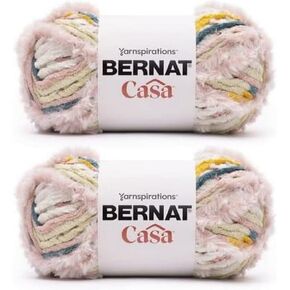 Bernat Casa Pine Rose Yarn - 2 Pack of 226g/8oz - Polyester - 6 Super Bulky - Knitting, Crocheting & Crafts in Saudi Arabia