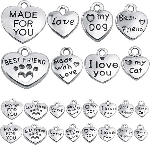 Aylifu Inspirational Words Charms, 30pcs Lettering Saying Pendants Engraved Message Charms Beads Craft Supplies Jewelry Findings for DIY Necklace Bracelet in Saudi Arabia