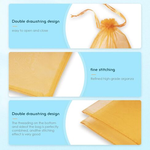 60 قطعة من حقائب هدايا الأورجانزا مقاس 4 × 6 بوصة من DoGeek وحقائب المجوهرات وحقائب الرباط الشفافة وحقائب هدايا الأورجانزا الشبكية لحفلات الزفاف وأعياد الميلاد والأعمال التجارية الصغيرة (أبيض، 4 × 6) in Kuwait